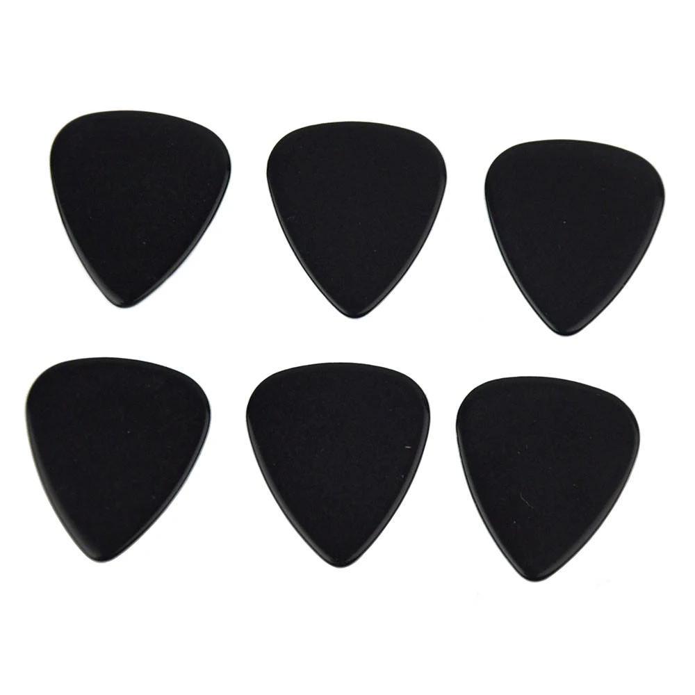 100pcs/lot Celluloid Classic 351 Guitar Bass Picks Solid Black 0.71mm 0.96mm 1.5mm