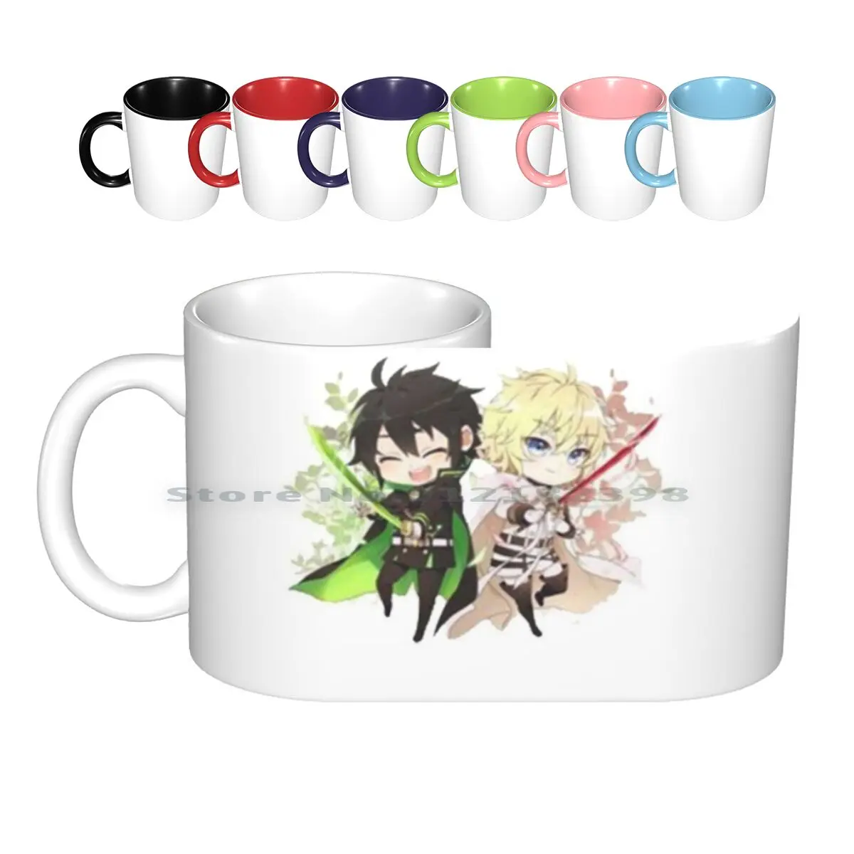 Copie De Copie De Seraph Of The End Ceramic Mugs Coffee Cups Milk Tea Mug Seraph Of End End Vampire Manga Anime Romance Shonen