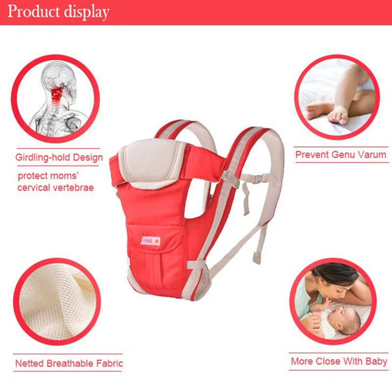 0-36M Ergonomic Baby Carrier Infant Kid Baby Hipseat Sling Save Effort Kangaroo Baby Wrap Carrier for Baby Travel