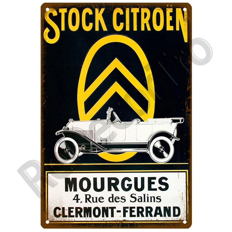 Citroen 2CV Retro Decorative House Metal Sign Plate Posters On The Wall Tin Sign Vintage Poster Decor Wall Art Room Decoration