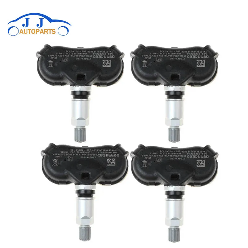 

4 pcs/lot Car Accessories TPMS Tire Pressure Sensor 315MHz 42753-TY2-A51 42753TY2A51 For Honda 2009-2013 A cura TL ZDX 2AX RLX