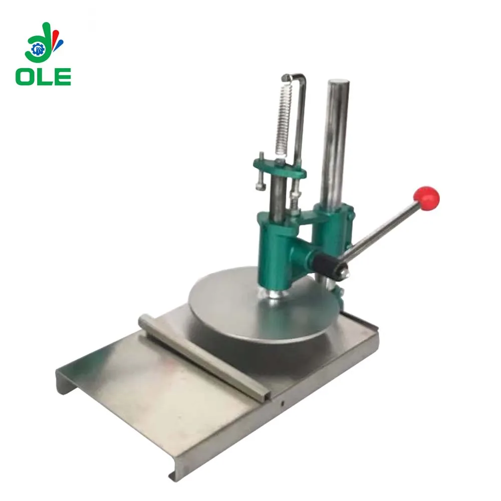 Máquina manual de descascar massa 200-250mm Máquina manual de prensa de massa