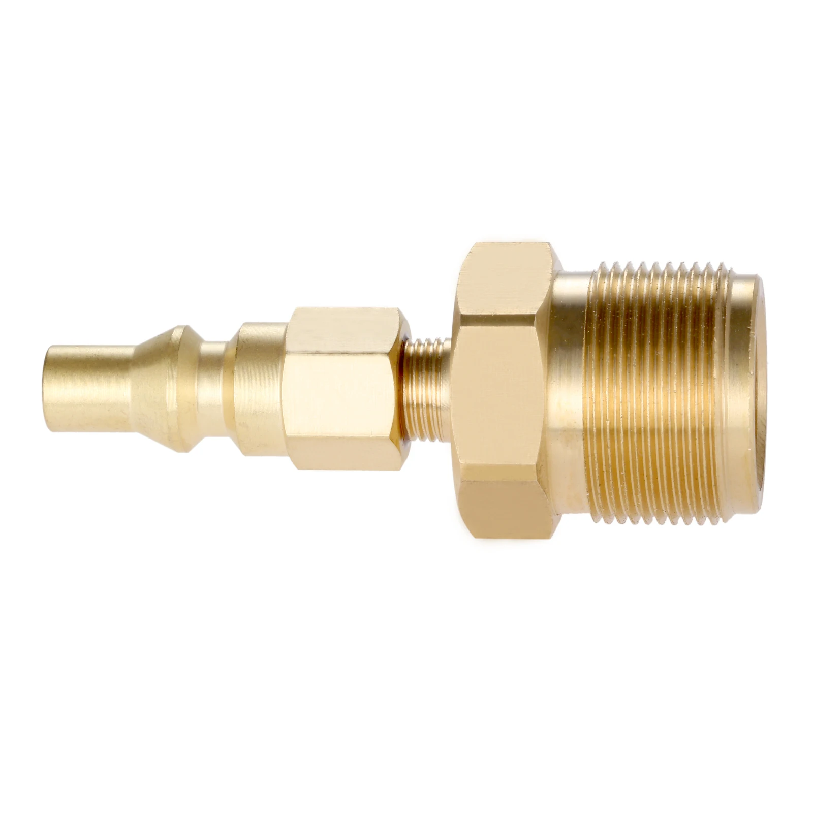 

1/4inch Quick Connect Disconnect Plug Brass 1lb Bottle Tank Thread Propane Adapter Portable Camper Grill Hook Up RV Trailer Part