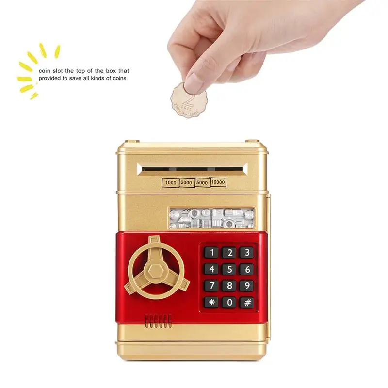 Electronic Piggy Bank Safe Box Money Boxes For Children Digital Coins Cash Saving Safe Deposit Mini ATM Machine Kid Xmas Gifts