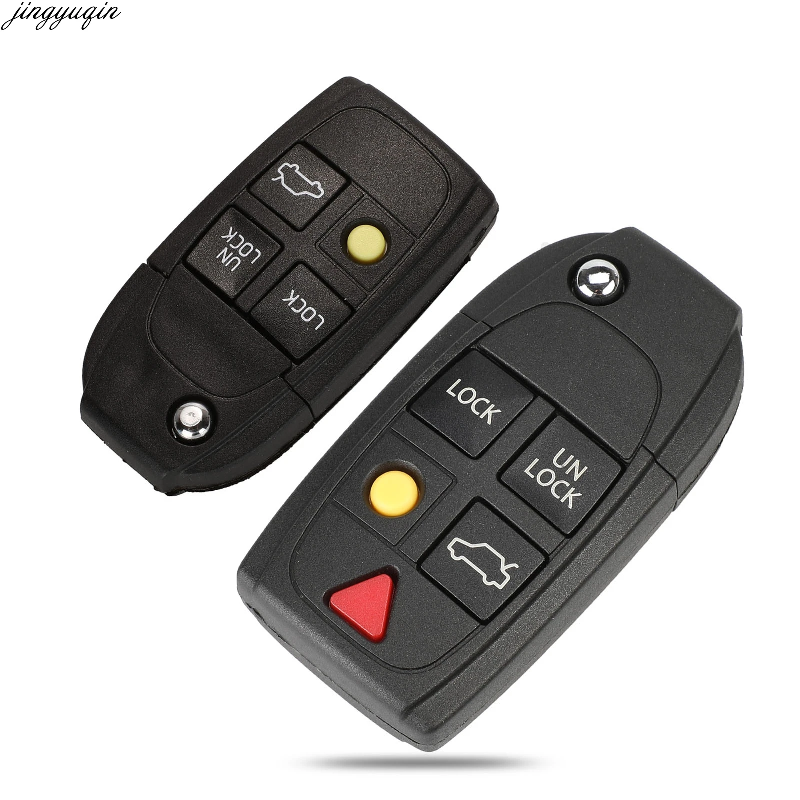 

Jingyuqin 4/5 Buttons Modified Flip Remote Car Key Shell For Volvo XC70 XC90 V50 V70 S40 V40 V90 C70 S60 S80 S70