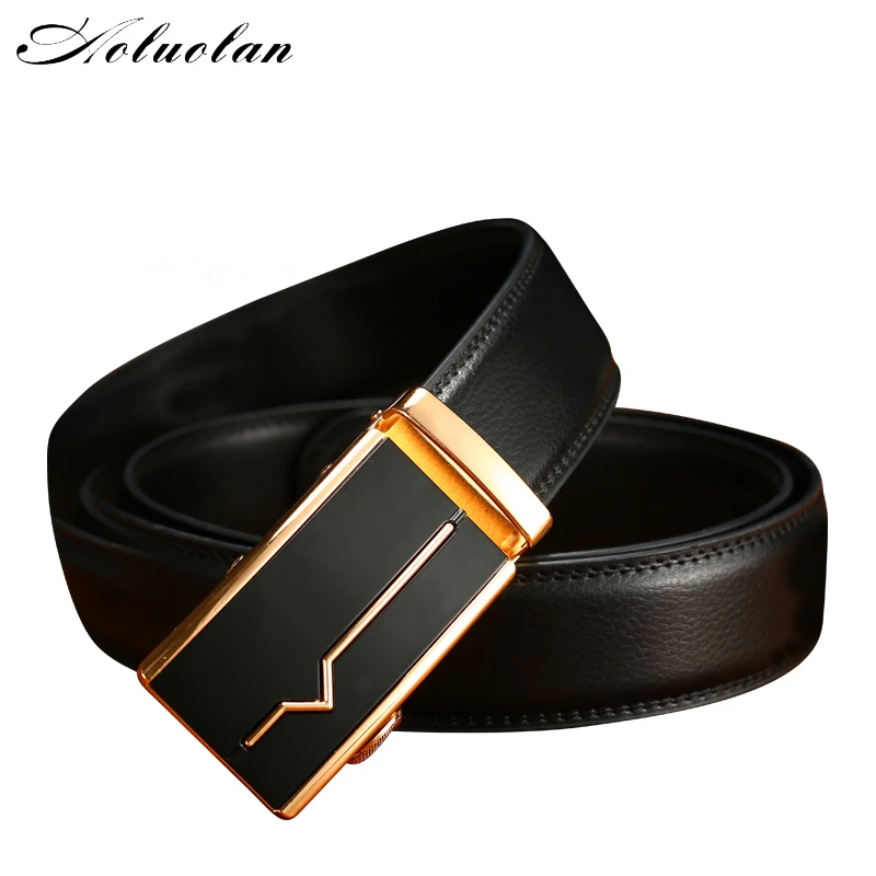 

Aoluolan 2020 High quality buckles belts Brand new original leather designer Automatic buckle men's belt top luxury