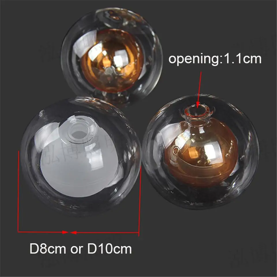 Abat-jour Globe Givré 10cm Diamètre - Remplacement Boule Verre Pour Lampe Suspendue, Élégant Et Diffus