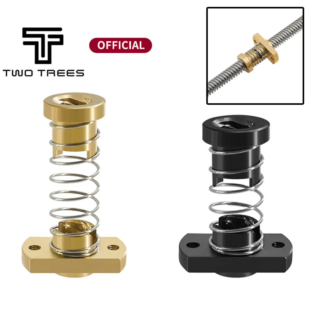 T8 Anti-backlash Lead Screw Brass/POM Nut Used To Upgrade Ender 3 CR-10 / Tornado/clone 3D Printer Part Anti-backlash Spring Nut