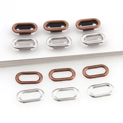 200sets Brass Oval Eyelets With Grommets Red copper 10mm for Leathercraft DIY Scrapbooking Shoes Cap Bag Tags Clothes Accessory