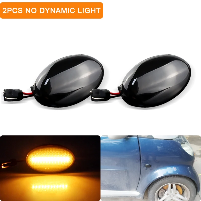 2Pcs LED Turn Signal Lights Side Marker Car Accessories For Smart 450 452 & Mercedes-Benz W168 W639 W447 Citan 415