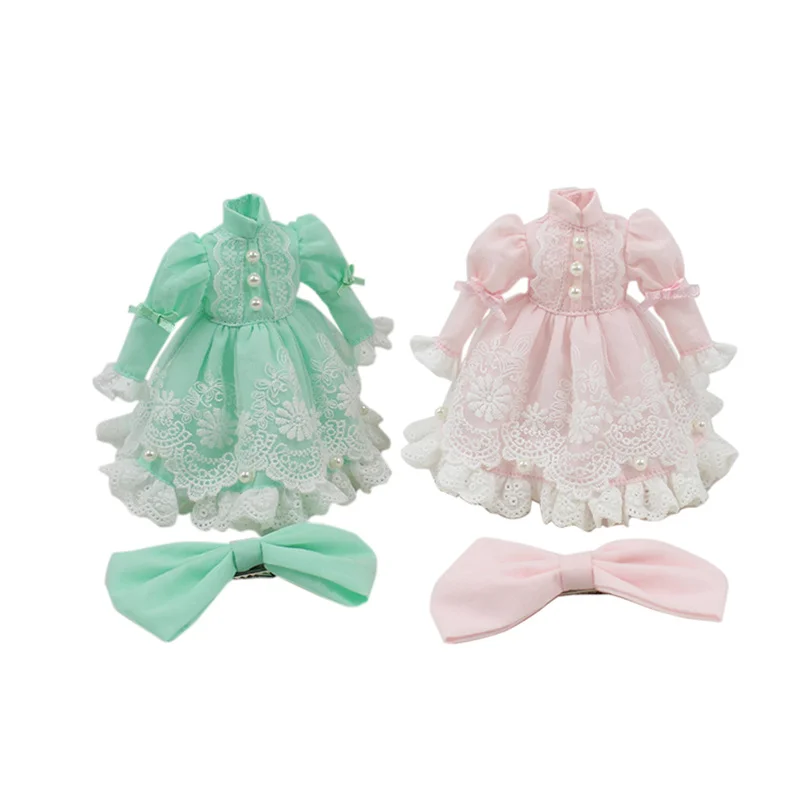 Robe de princesse de poupée Blyth avec mélamé, deux couleurs au choix pour la chaîne INT corps doux dressing BJD