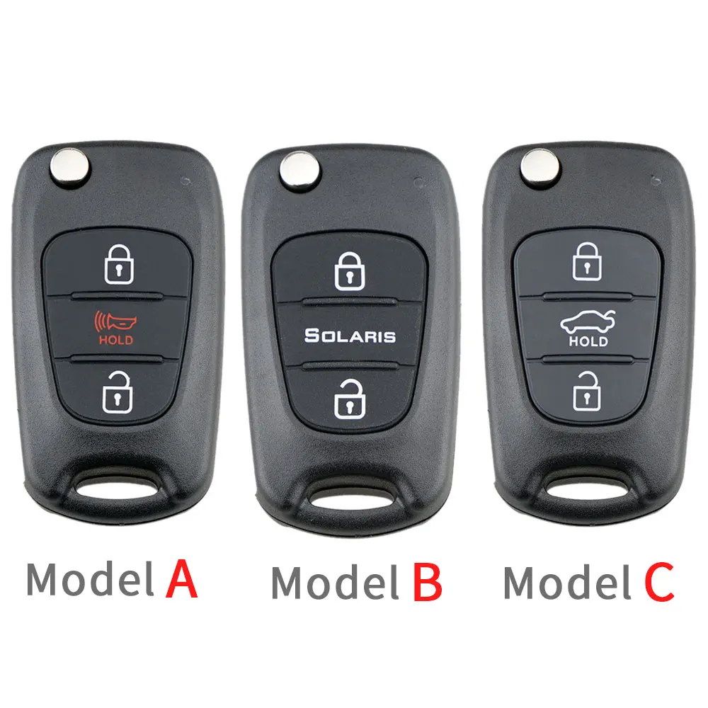 Carcasa de llave remota de coche, 3 botones, sin cortar, reemplazo para KIA SOUL 2010-2013 Hyundai I30 IX35 Kia K2 K5