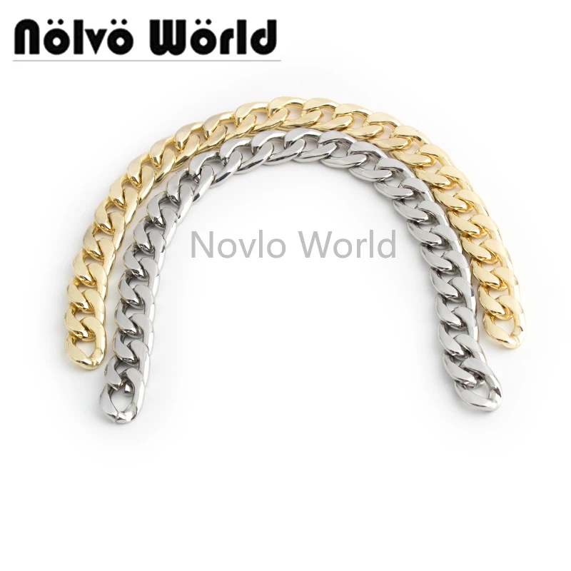 

Nolvo World 1-5 meters 4mm thick 14mm width Aluminum chain bag chain strap gold chains