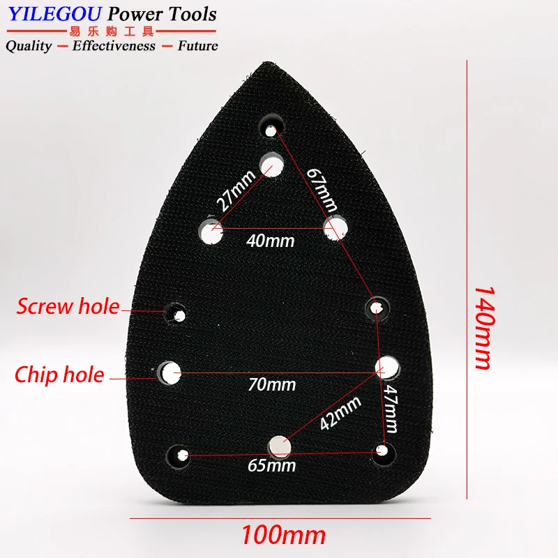 140 x 100mm Sanding Disc. 6 Hole Triangle Sander Polishing Disc. 140 * 100mm Triangular Abrasive Pad. Polishing Plate. Sandpaper