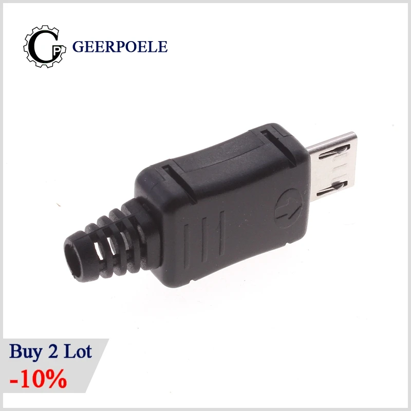 Conector Micro Usb Pcb, Conector de Enchufe macho, Conector electrónico no definido, Kit de Enchufe Konektor