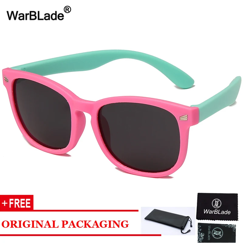 WarBlade Polarized Kids Sunglasses Silicone Safety Boys Girls Sun Glasses Fashion Children Outdoors Goggle Shades Eyewear UV400