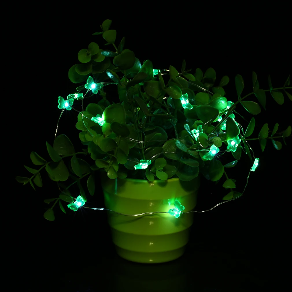 Quality 5M 50LED 3AA Battery Box Power Butterfly Shape Home String Light Party Festival Wedding Party Decoration String Light