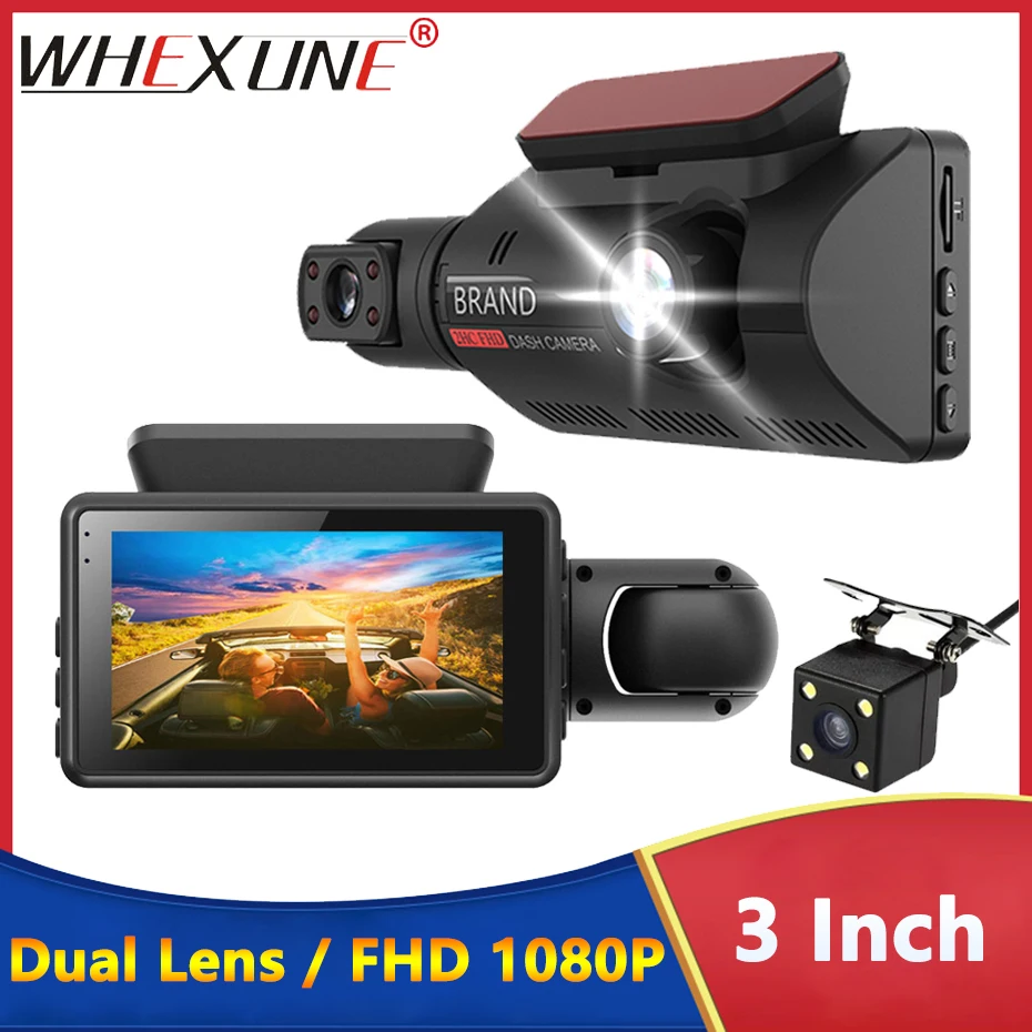 

3.0 Inch Auto Mirror Video Recorders Dash Cam Hidden Dual Surveillance Cameras DashCam FHD 1080P Car DVR Night Vision Parking