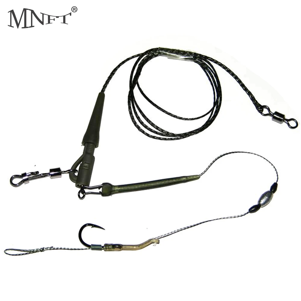 MNFT 1Set 30KG Fishing Hair Rigs Assorted Hand Tied Carp Fishing  Kit Group Hooks #4 #3