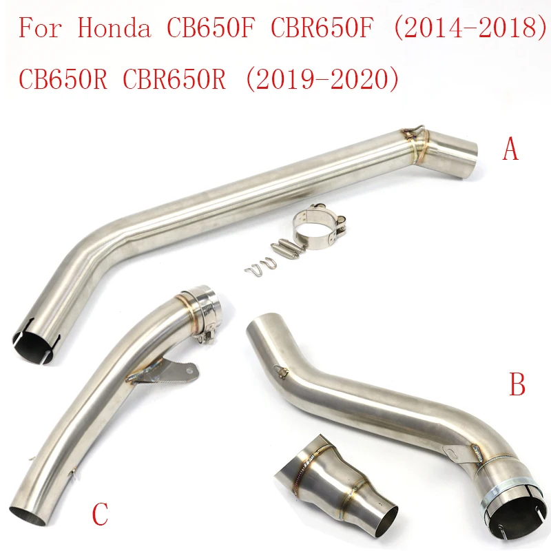 For Honda CBR650R CBR650F CB650R CB650F Front Middle Link Pipe Motorcycle Exhaust Systems Modified Muffler Motocross Echappement