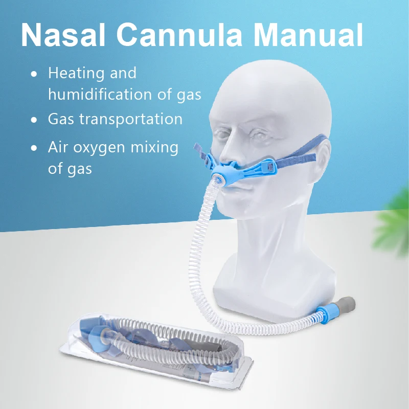 High Flow Nasal Cannula Connection Heating Cannula Medical HFNC Nasal Cannula With Flexible Head Strap 1PC/4pcs