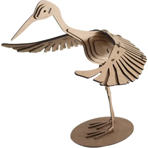 3D Exhibition 3D Wooden Puzzle Crane Bird 41 Piece