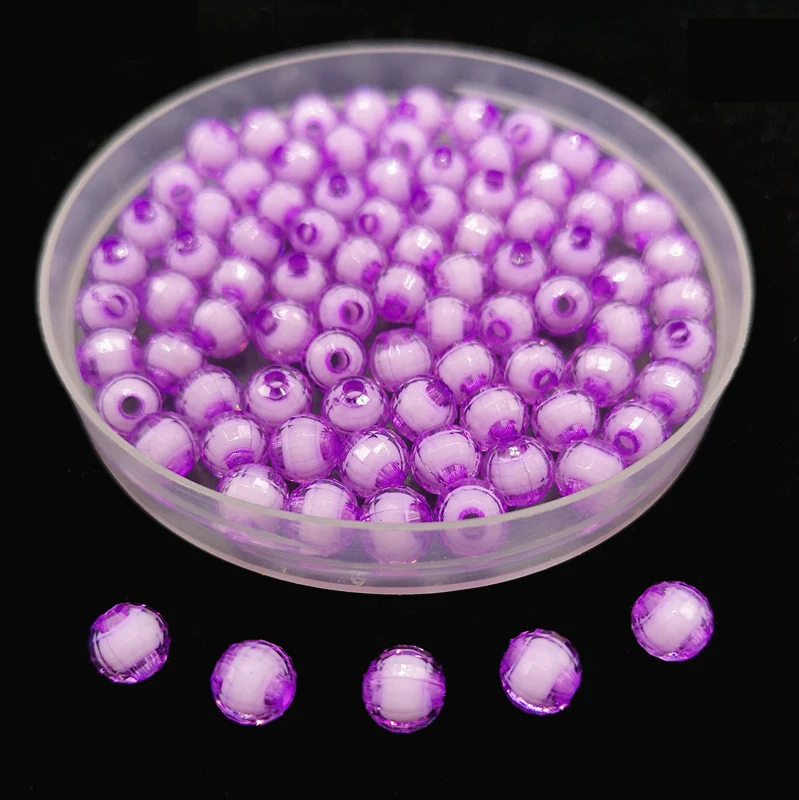 8mm/10mm Faceted Round Beads Acrylic  for Jewelry Making Bracelet Necklaces Pendants DIY #RoLi