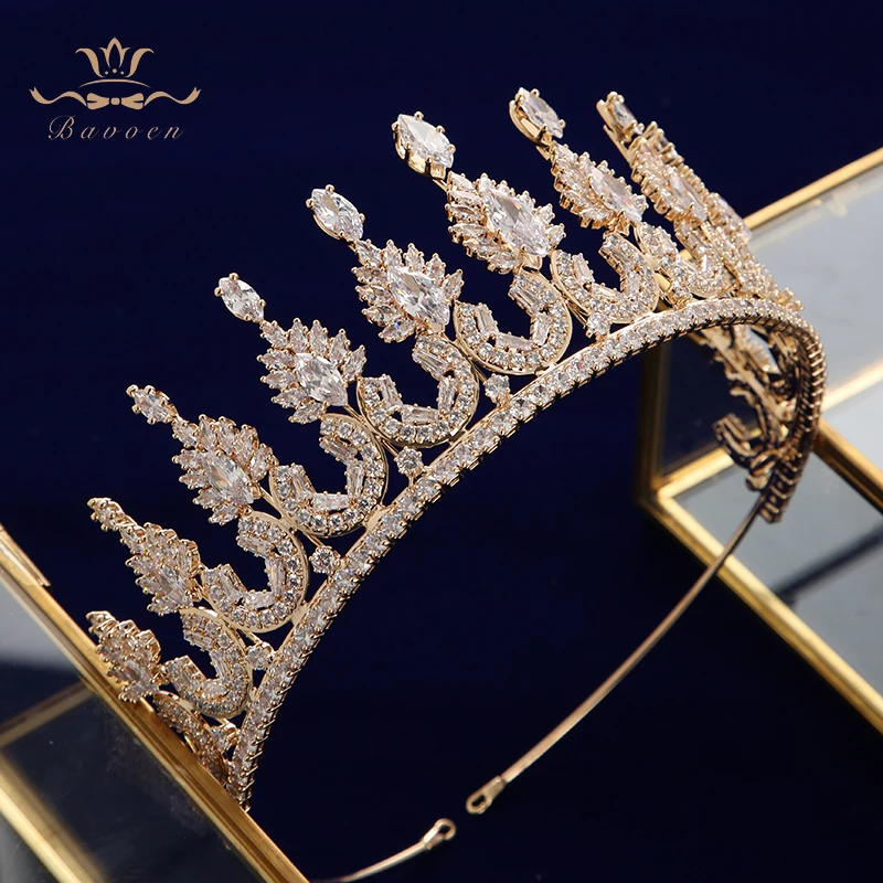 Imagem -02 - Princesa Zircon Cristal Rhinestone Tiara Rainha Coroa Festa Nupcial Casamento