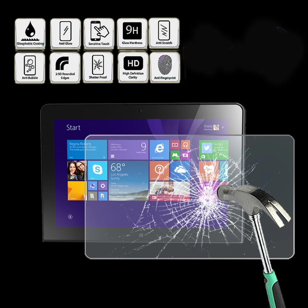 For Lenovo ThinkPad 10 - Tablet Tempered Glass Screen Protector Cover HD Quality Screen Film Protector Guard Cover