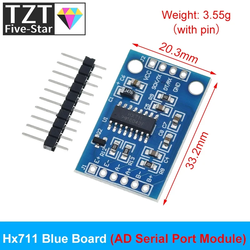 Wägezelle 1KG 5KG 10KG 20KG HX711 AD Modul Gewichtssensor Elektronische Waage Aluminiumlegierung Wägedrucksensor für Arduino – Detail 21