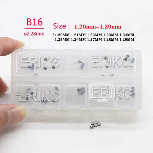 ERIKC B16 tamaño 1,20 MM-1,29 MM cuñas de inyector de combustible 1,21 MM 1,22 1,23 1,241,25 1,261,27 1,28 30 unids/caja anillo de acero de sellado de arandela