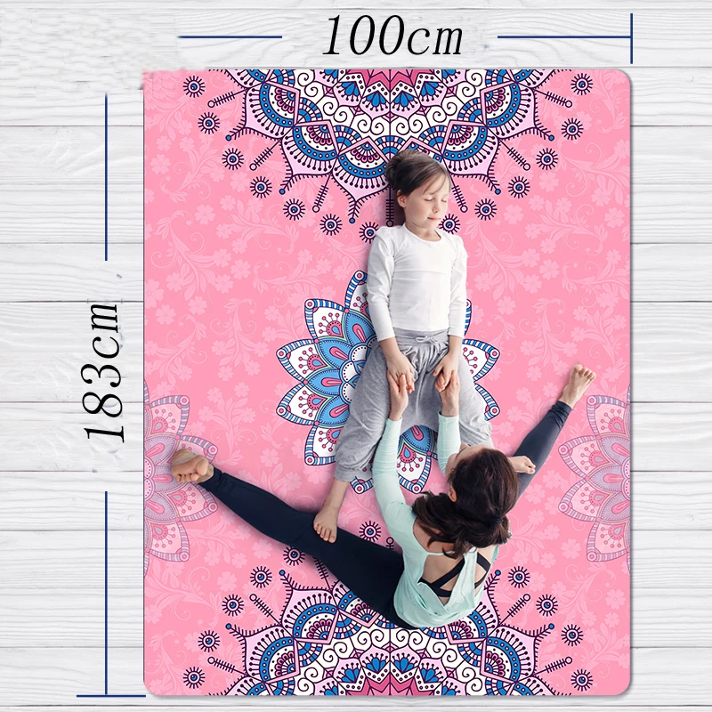 Extra Large Size Non-Slip Yoga Mat Natural Suede Quick Dry TPE Fitness Gymnastics Pilates Exercise Mat Picnic Mat Meditation Mat