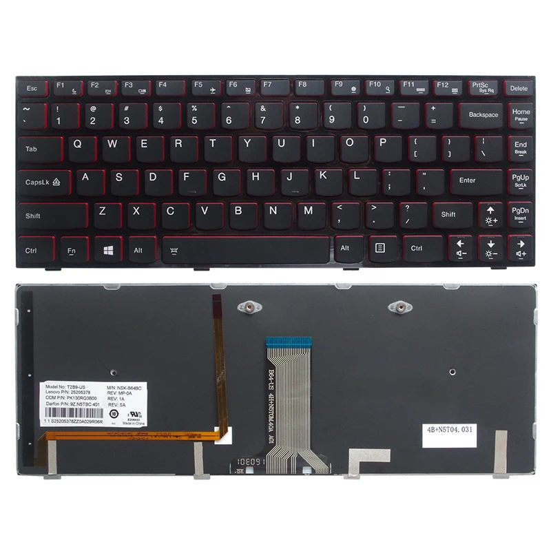 US Laptop keyboard for LENOVO Y400 Y410 Y430P Y400P Y410P Y400N Y410N English Notebook NEW