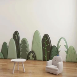 Kids Room Plants Headboards Backdrop Wall Decor Tatami Soft Pack Tete De Lit Kindergarten Anti-collision Cabeceros Self Adhesive