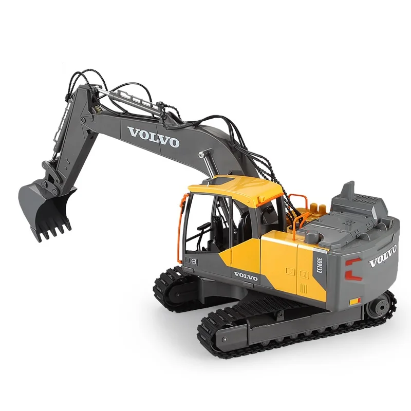 1:16 Alloy Excavator Children's educational toys With 3 in 1 Function Console 660° rotation Rc Car engineering Vehicle Excavator