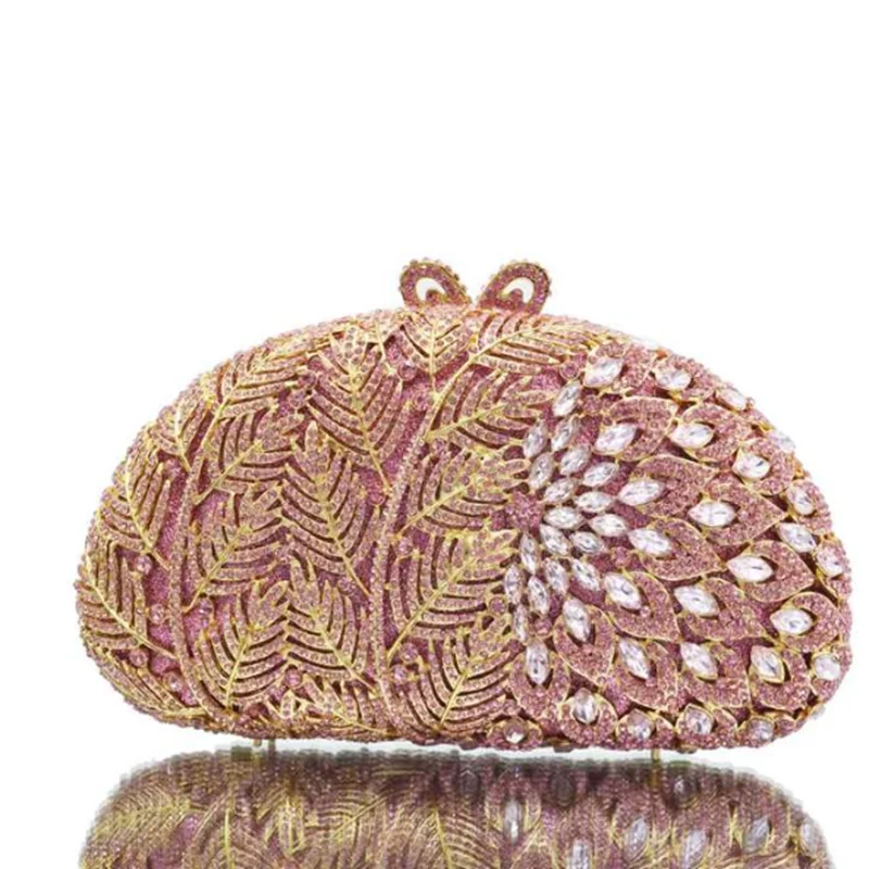 

Women Pink/Green/Red Color Stone Evening Bag Handbag Clutch Bags Wedding Bridal Rhinestone Handbags Party Cocktail Crystal Purse