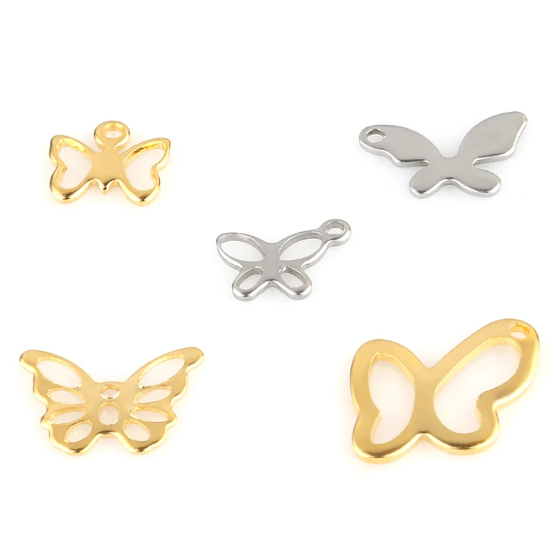 20Pcs/ชุด Amulet ทองผีเสื้อ Amulet ทำด้วยมือจี้สำหรับ DIY สร้อยคออัญมณีส่วนประกอบ HXD