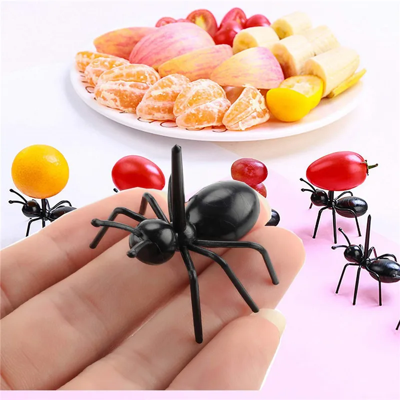 Ants For Canape Food Fruit Picks Decoration Ant Forks Snack Cake Dessert Beno Tableware Home Kitchen Party Dinner Plastic Pick