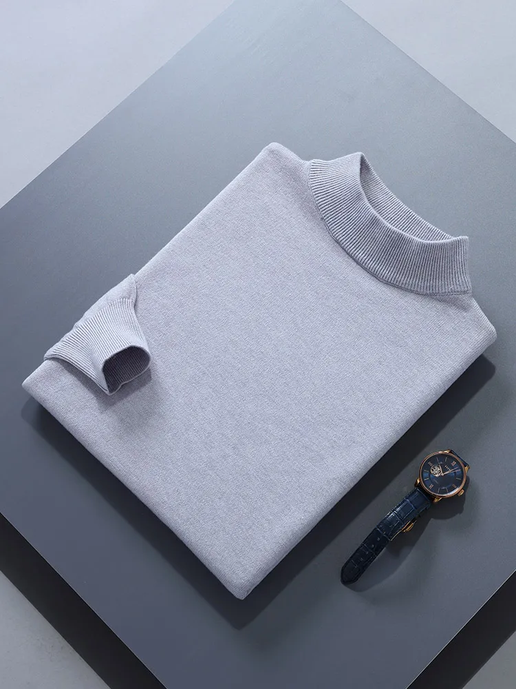 Men Cashmere Sweater Autumn Winter Soft Warm Jersey Jumper  Pull Homme Hiver Pullover Half turtleneck Knitted Sweaters