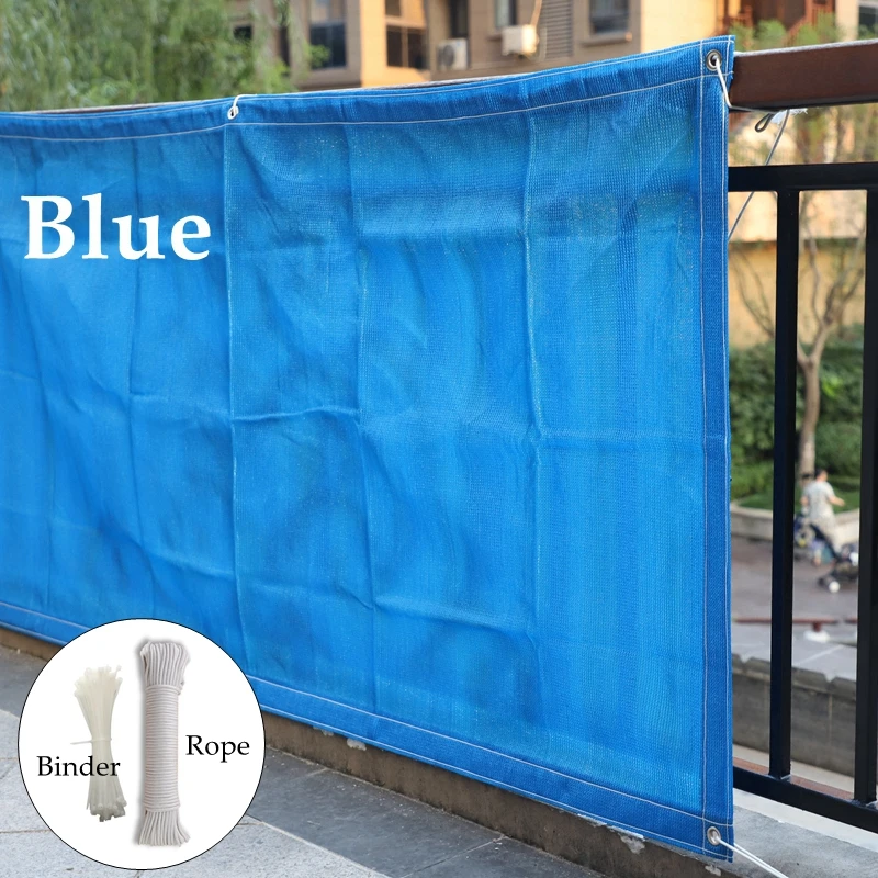 

Blue HDPE Balcony Privacy Net Fence Shielding Anti-UV Wind Protection Apartment Balcony Terrace Shelter Privacy Net