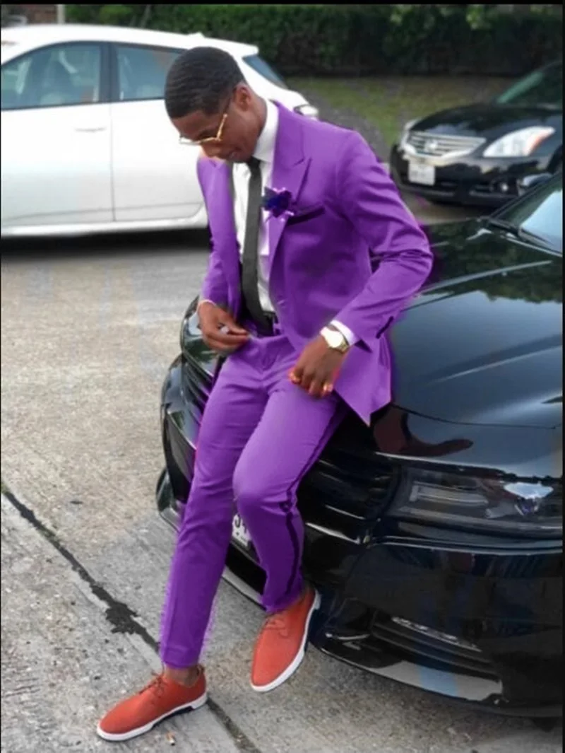

Handsome One Button Groomsmen Peak Lapel Groom Tuxedos Men Suits Wedding/Prom Best Man Blazer ( Jacket+Pants+Tie) B262