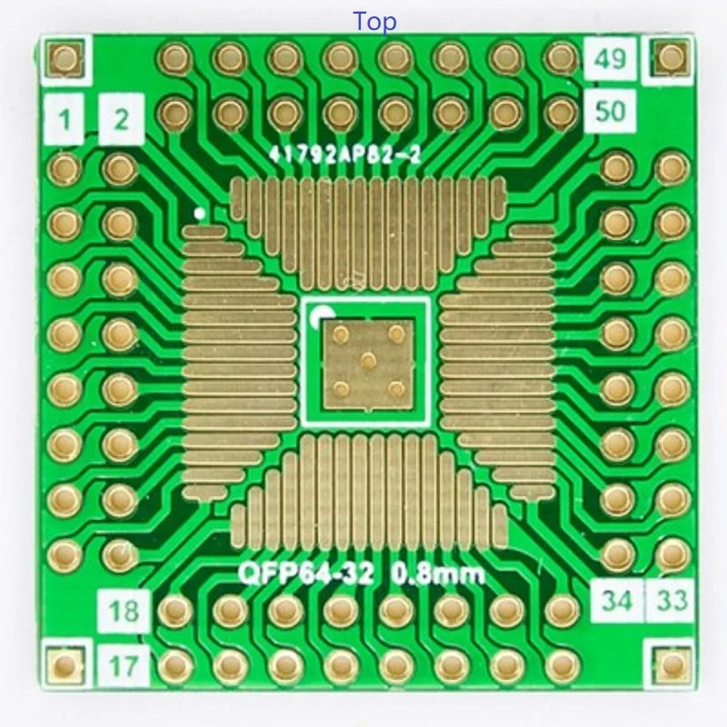 QFN64 /QFP64 to DIP64 Pin 0.8/0.5mm PCB