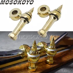 Old School Spear 4'' Rise Offset Dog Bone Riser Set For Harley Bobber Chopper Retro 7/8
