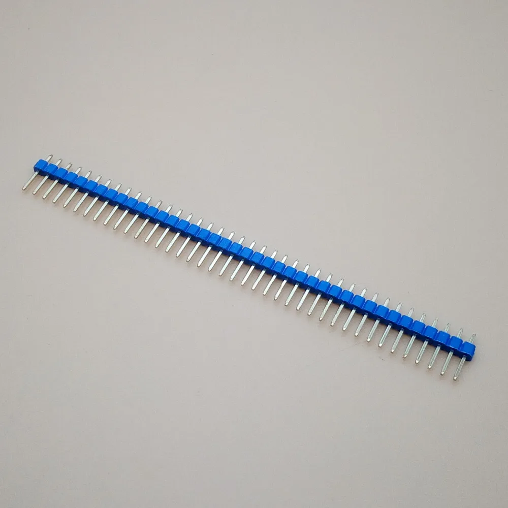 20PCS Gold plated 40P 2.54mm Male Color Single Row Pin Header 1*40P Red Black Green Blue Yellow White