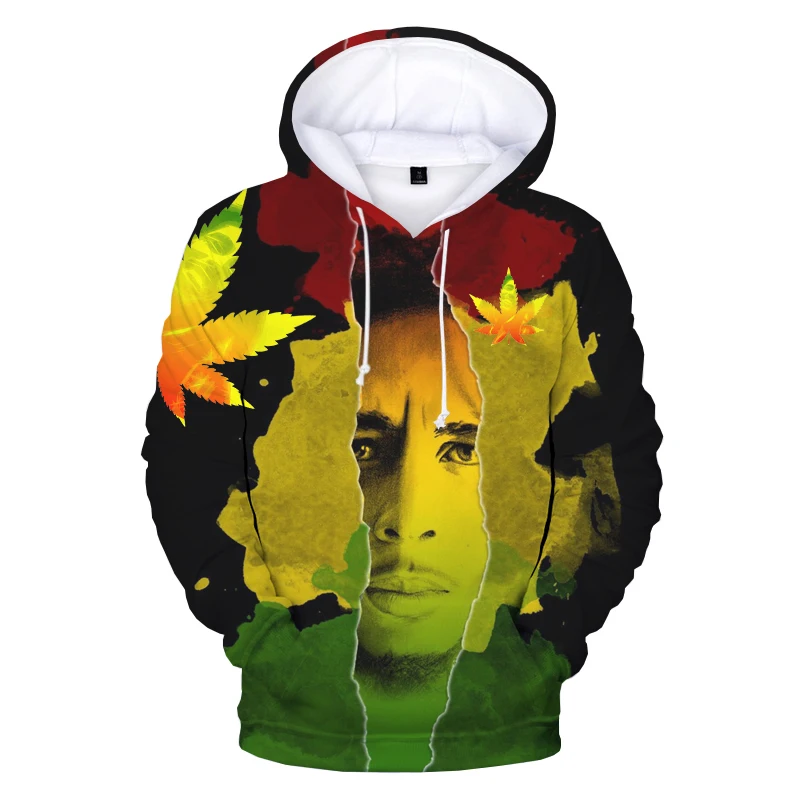 Bob Marley 3D drukowane bluzy bluzy dla mężczyzn i kobiet Reggae bluzy drukowane swetry Unisex duża, w stylu Harajuku bluzy