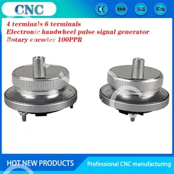 CNC 수동 펄스 발생기 핸드휠, 로터리 인코더, 전자 4 터미널, 6 터미널, 5V, 60mm, 100PPR