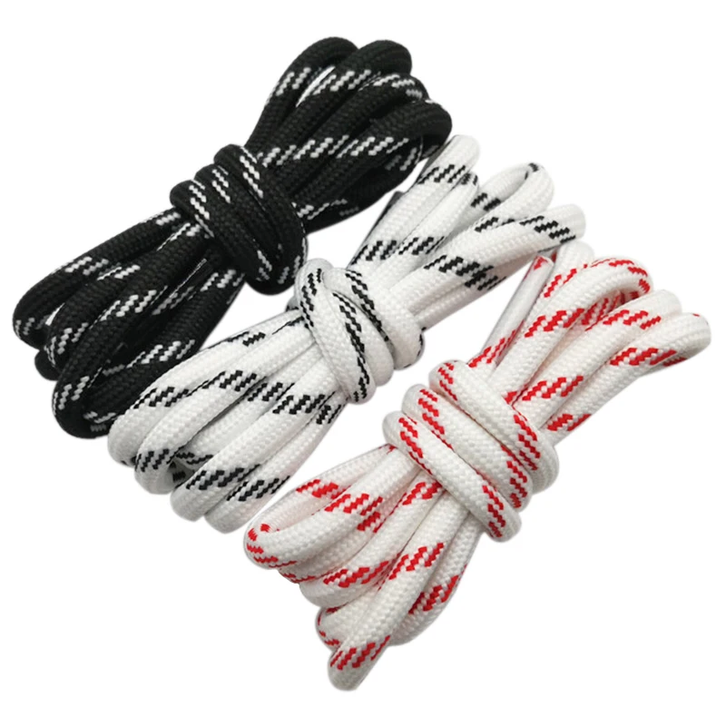 

Coolstring 5.5mm Round Laces Sports Black White Red Shoelaces Unisex Casual Shoestring Bootlaces For Clunky Sneakers Dad Shoes