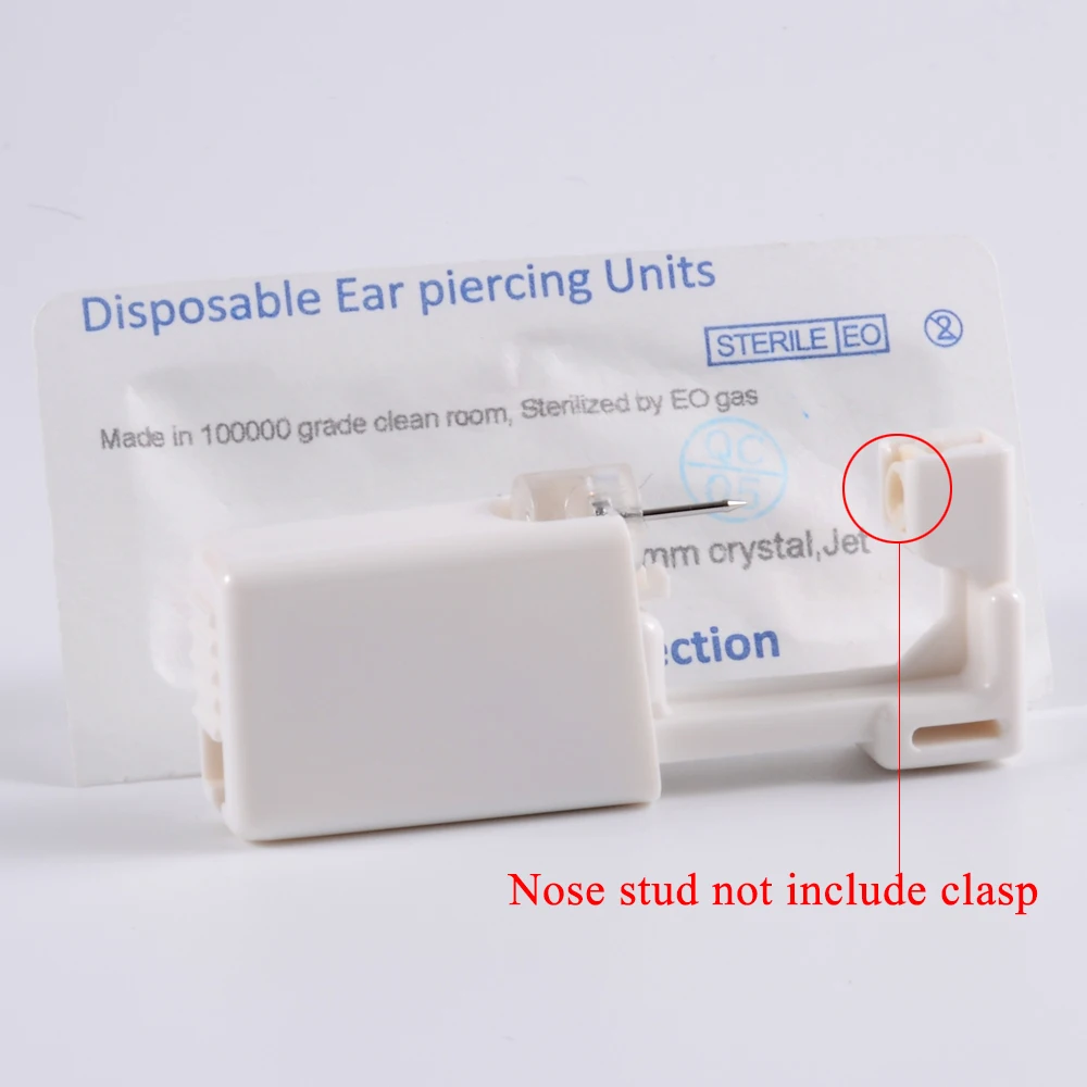 1PC Disposable Safe Nose Piercing Unit Tool 316L Surgical Steel Sterilized Nose Studs Body Puncture Kit Jewelry 20G