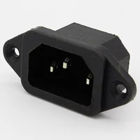 5 uds 3P IEC 320 C14 enchufe macho Panel enchufes de entrada de alimentación conectores AC 250V 10A