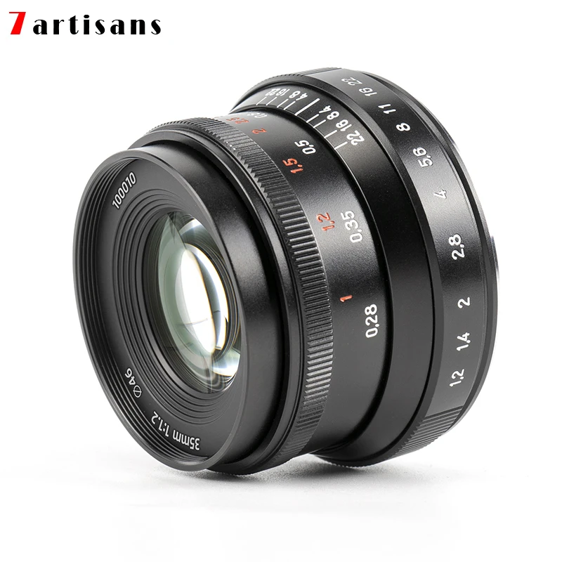 7Artisans MF 35mm F1.2II Large Aperture Prime Lens For Sony E/Fuji/M43/ Canon Eos-m/Nikon Z Mount Micro-Single Camera A6500 M100